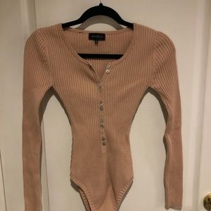 Majorelle Lariat Bodysuit with Buttons